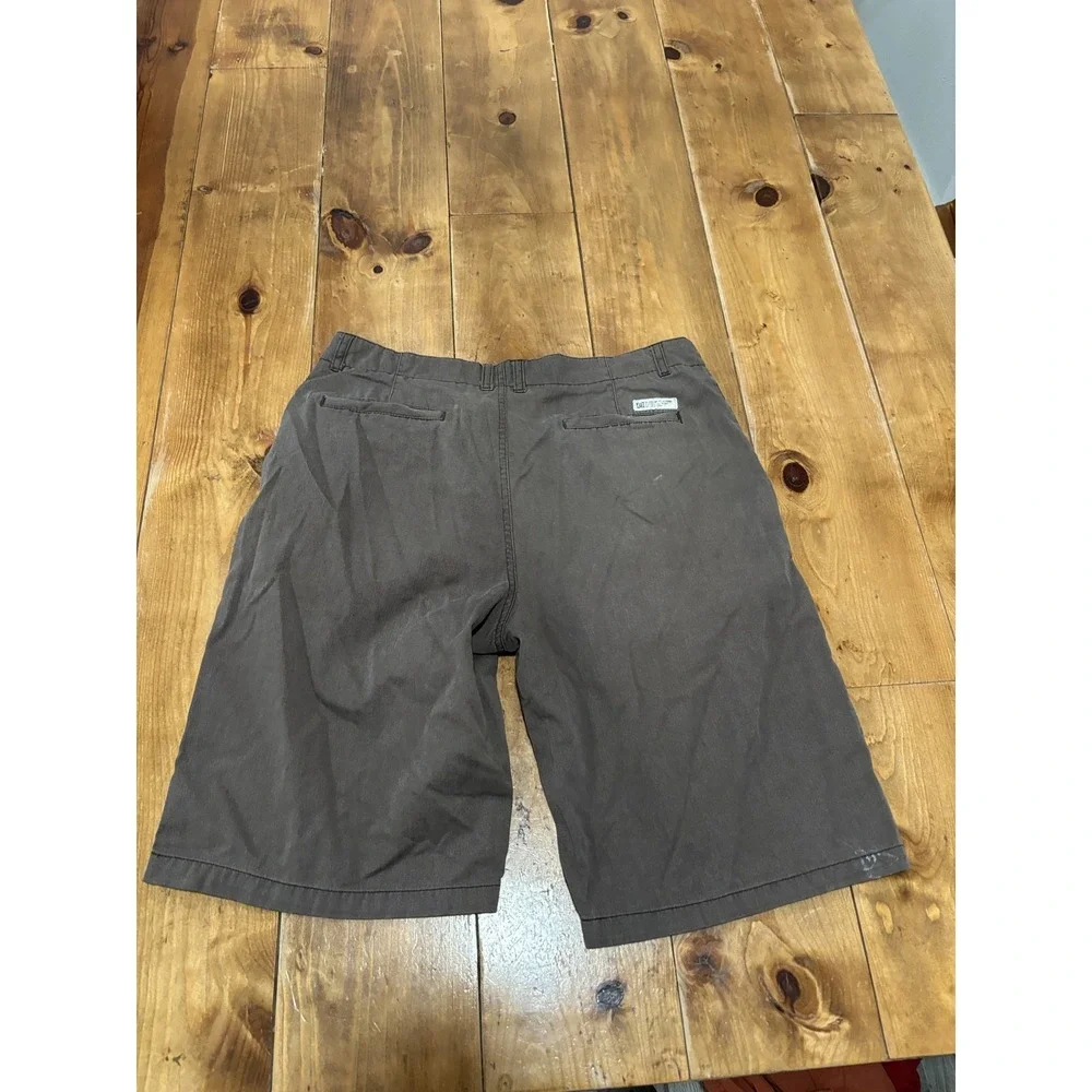 DC Shoes Men's Chino Shorts Size 34 Brown Flat Front Skate Casual Walkshorts